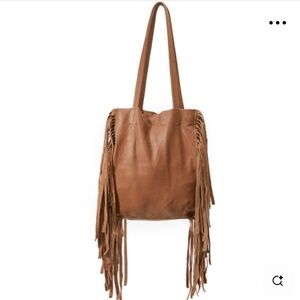 NEW! Cleobella Fringe Leather Tote Bag